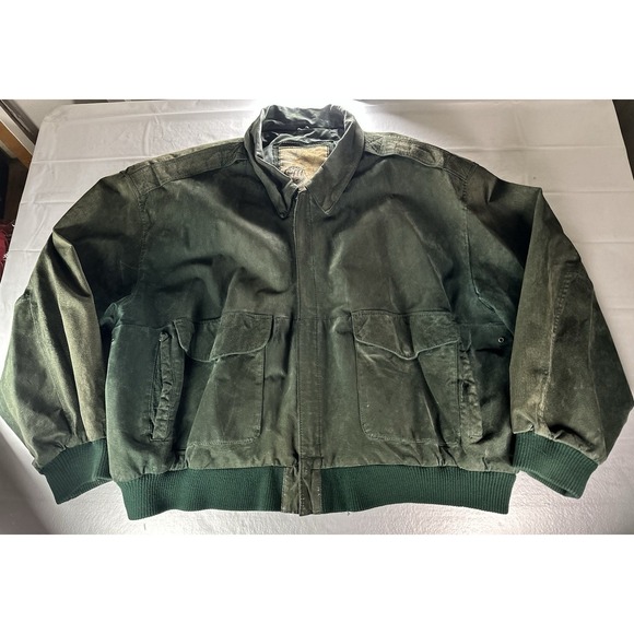 Flight Mode Other - Vintage G III Suede Leather Bomber Jacket Green Size 26 / 28